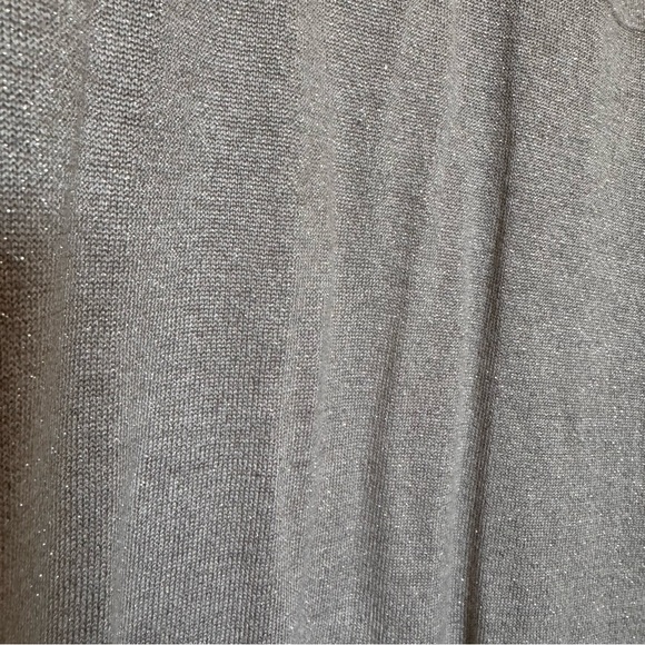 Chicos Cardigan Super Cute - Size 2 Light Gold Tan Does have a sparkle - Picture 4 of 4